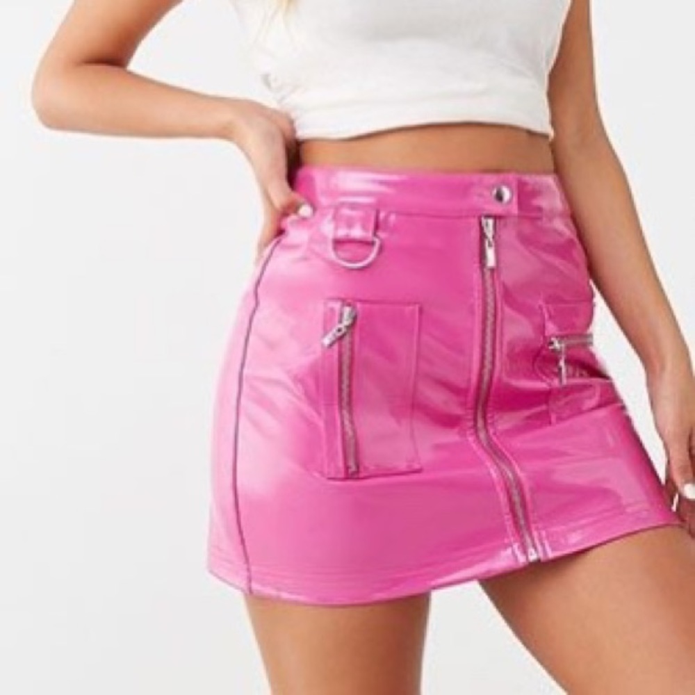 Pink Patent Leather Skirt💕